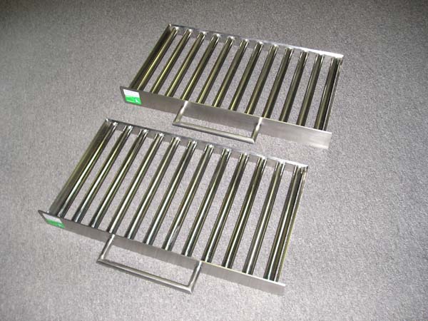 Grate magnets to remove iron from pigments & chemicals
